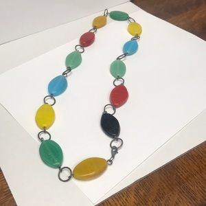 LARGE GLASS BEADED NECKLACE